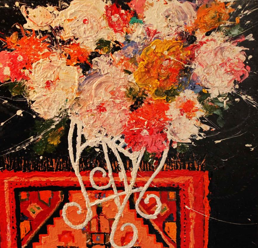 “Magyar Bouquet” 24" x 24" Acrylic on Canvas