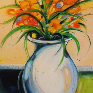 “Mom’s Vase” 30&quot; x 40&quot; Oil on Canvas