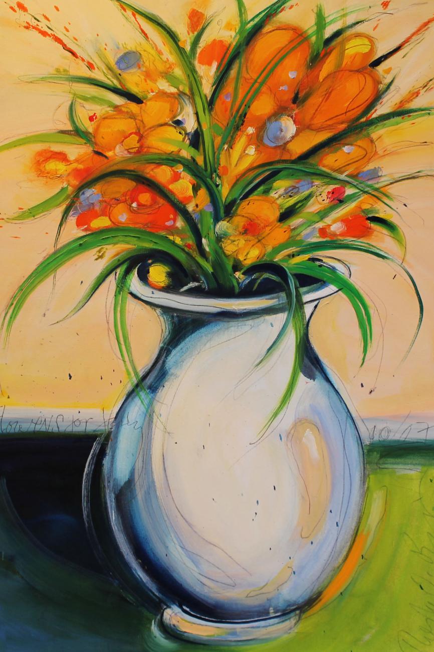 “Mom’s Vase” 30" x 40" Oil on Canvas