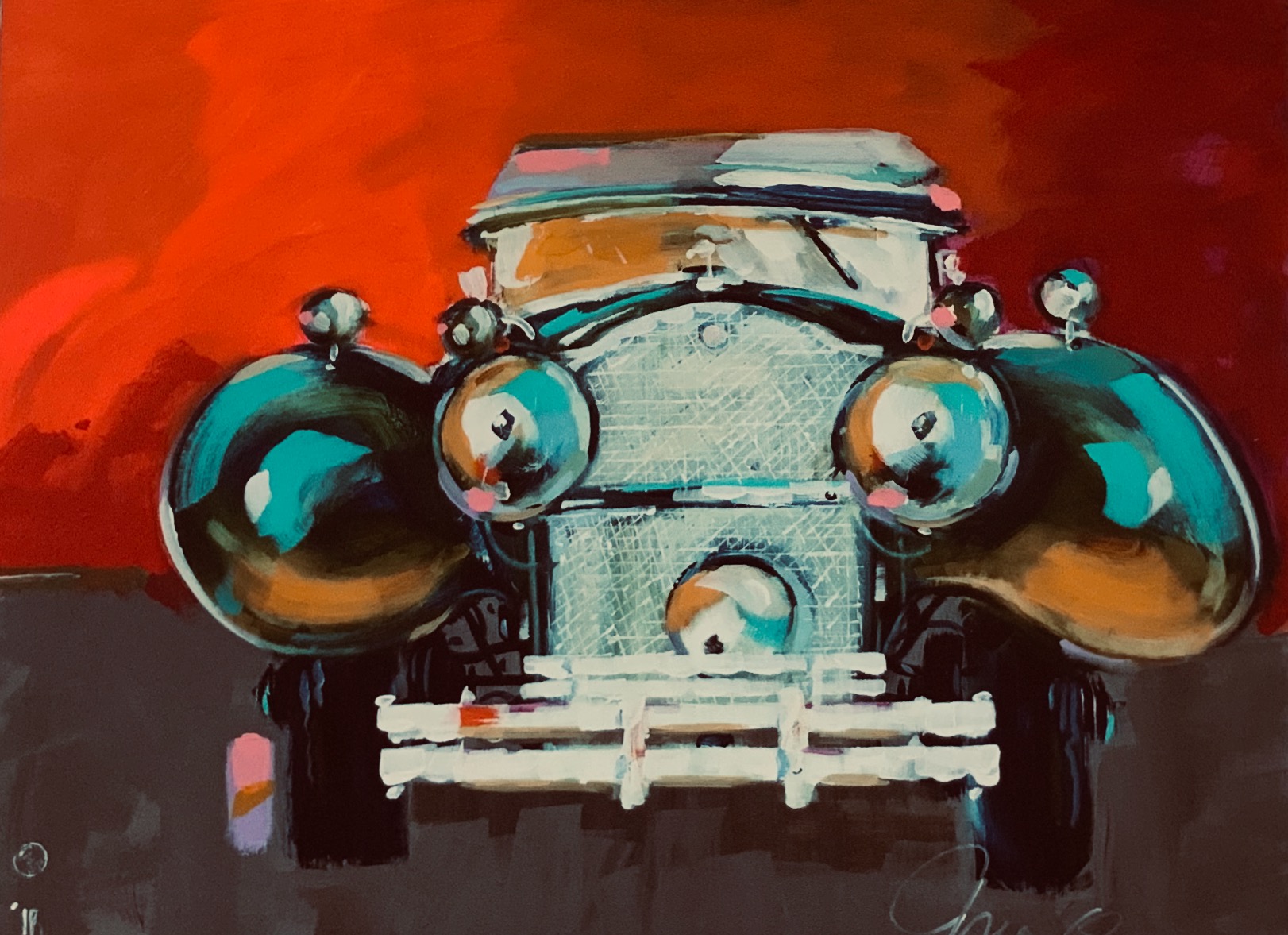 “1939 Packard” 36" x 24" Acrylic on Canvas