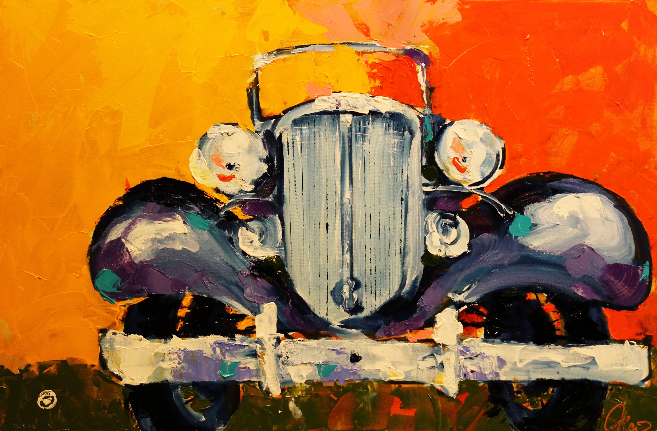 “1950 MG YT” 36" x 24" Acrylic on Canvas