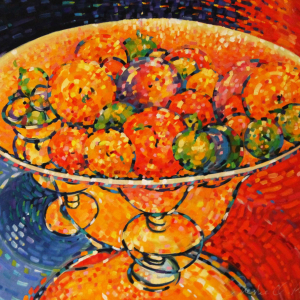 “Four Yellow Bowls” 40&quot; x 30&quot; Oil on Canvas