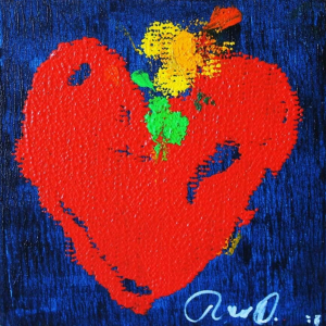 “Blue Heart” 12&quot; x 12&quot; Acrylic on Canvas