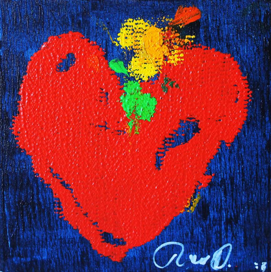 “Blue Heart” 12" x 12" Acrylic on Canvas