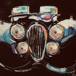 “Jag XK 120” 36&quot; x 24&quot; Acrylic on Canvas