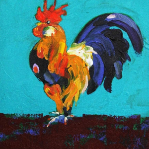 “Key West Cock” 12&quot; x 14&quot; Oil on Canvas