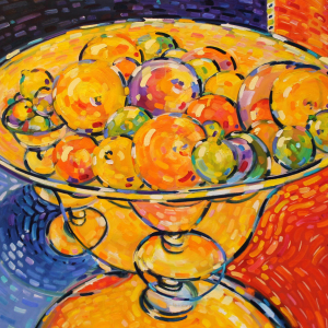 “New Yellow Bowl” 40&quot; x 30&quot; Oil on Canvas