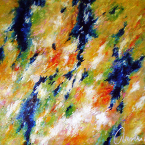 Theo Bertz Original Artwork “Rain Dance” 36&quot; x 24&quot; Oil on Canvas