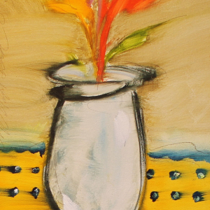 “White Vase” 12&quot; x 18&quot; Oil on Canvas