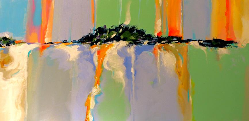 “Barrier Islands” 48" x 20" Acrylic on Canvas