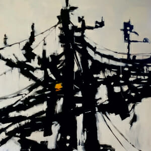 “Burgh” Theo Bertz Painting 60&quot; x 60&quot; Acrylic on Canvas