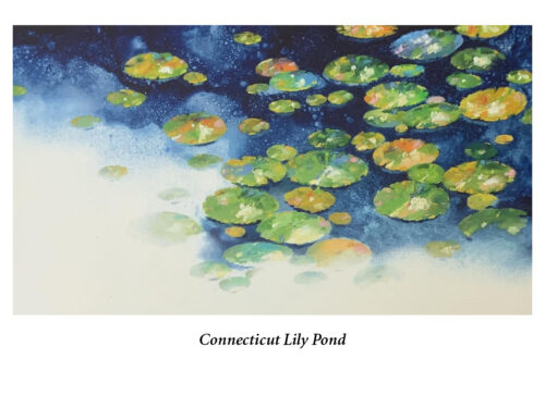 “Connecticut Lily Pond” is a set of six note cards featuring a painting by artist Theo Bertz from his book “Life’s Journey”